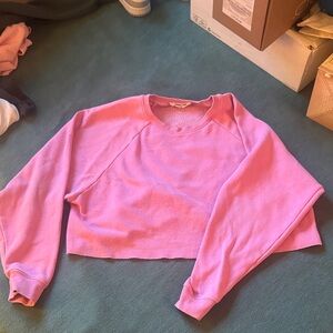 VGUC Double Zero pink cropped sweatshirt S